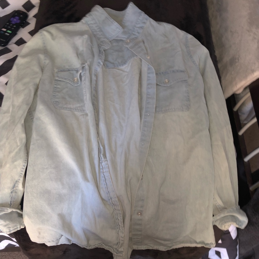 Denim button up